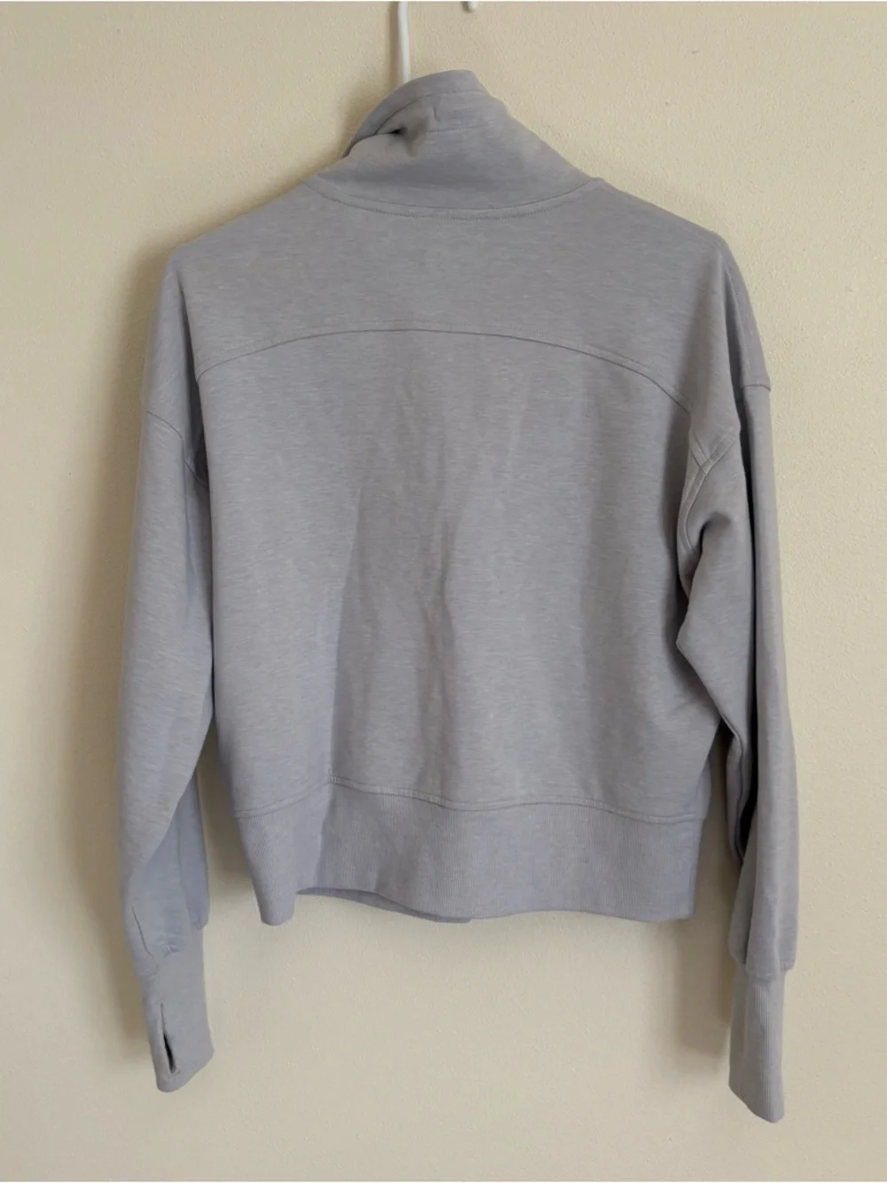 Old Navy Dynamic Fleece Light Gray Half-Zip Sweatshirt Size M - Picture 2 of 3